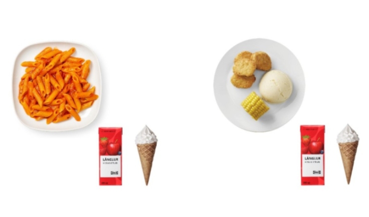 I due menù della promo (Ikea foto) - www.guidamamme.it