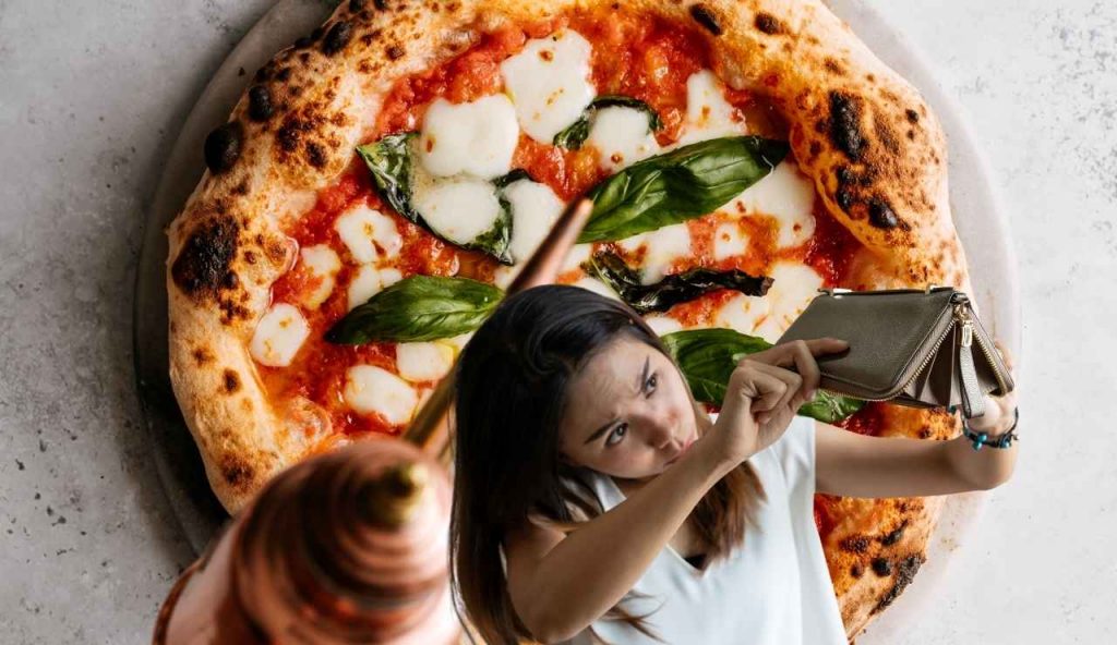 Pizzeria costosa niente soldi in portafogli