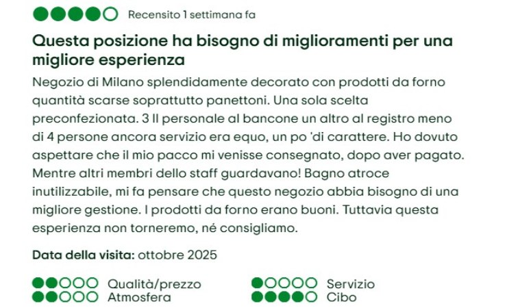 Recensione negativa Massari